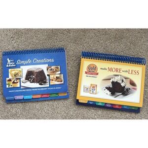 Lot of 2 Pillsbury & Gold Medal Foodservice Recipe Books Spiral Flip Cookbooks